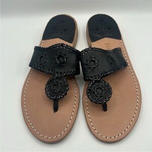 Jack Rogers black leather sandals. Perfect for summer!  8.5